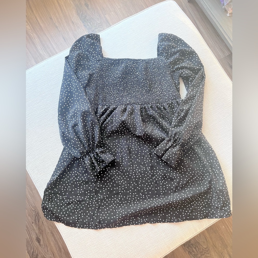 Missguided Black Long Sleeve Mini Dress